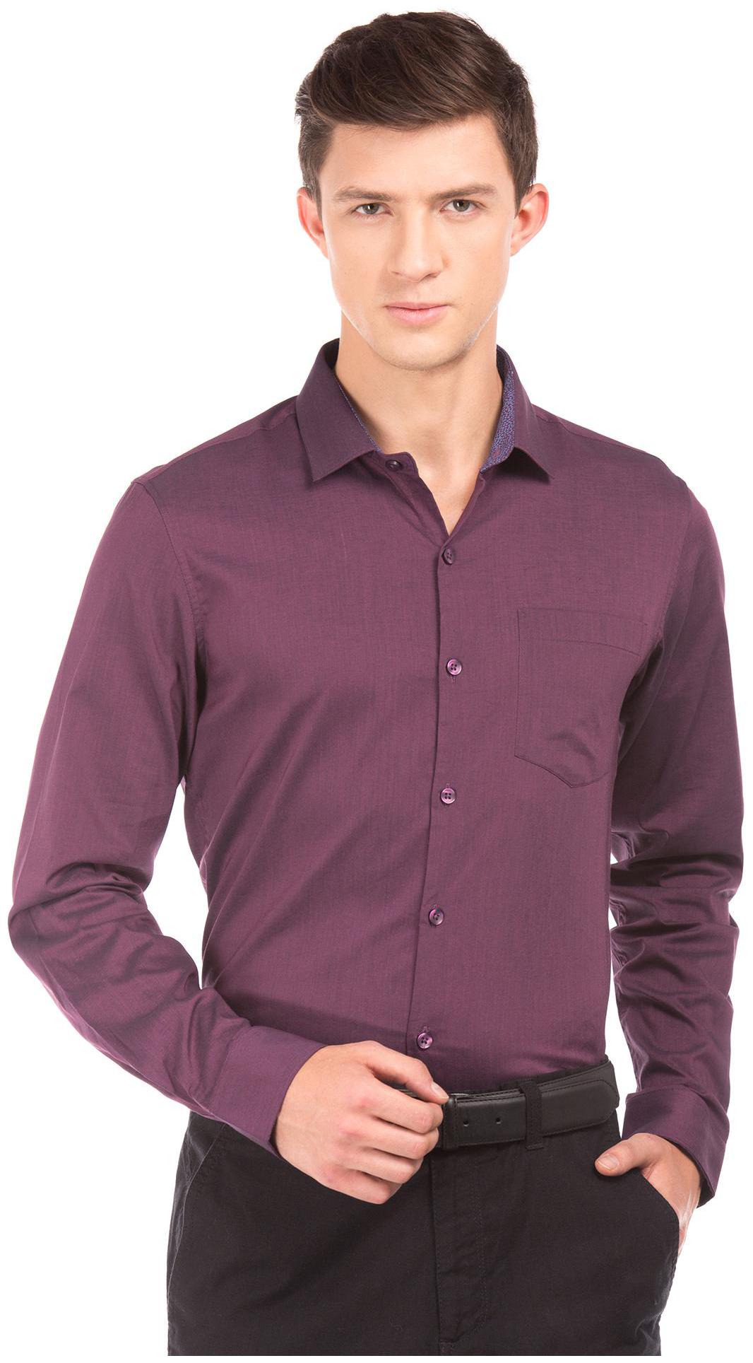 

Excalibur Men Slim fit Formal Shirt - Purple