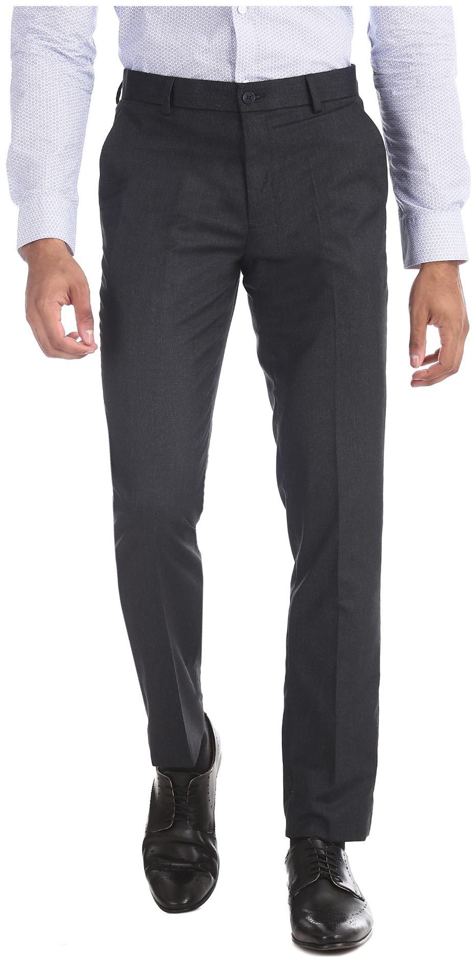 

Excalibur Men Solid Slim Fit Formal Trouser - Blue