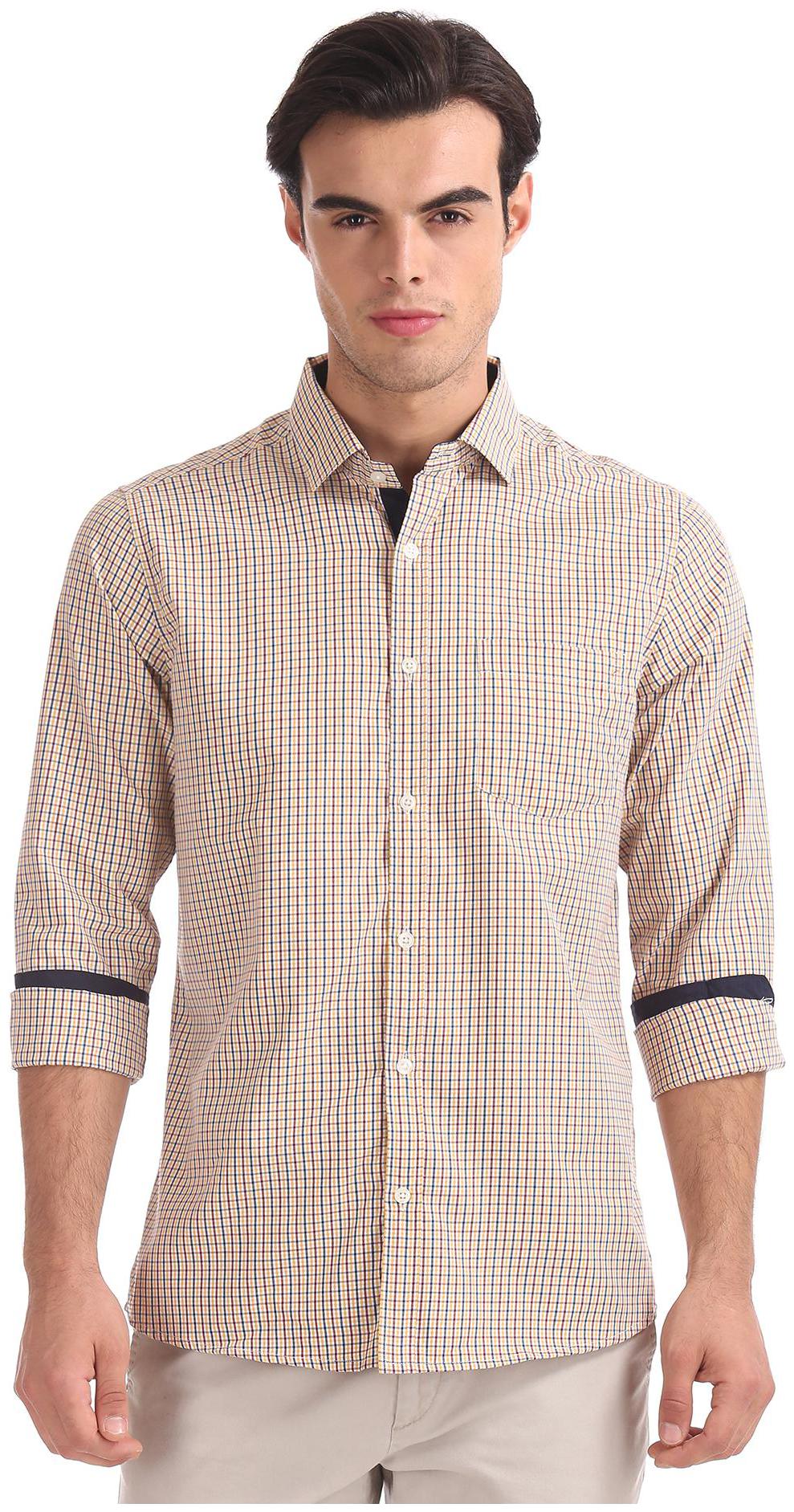 

Excalibur Men Regular fit Formal Shirt - Yellow