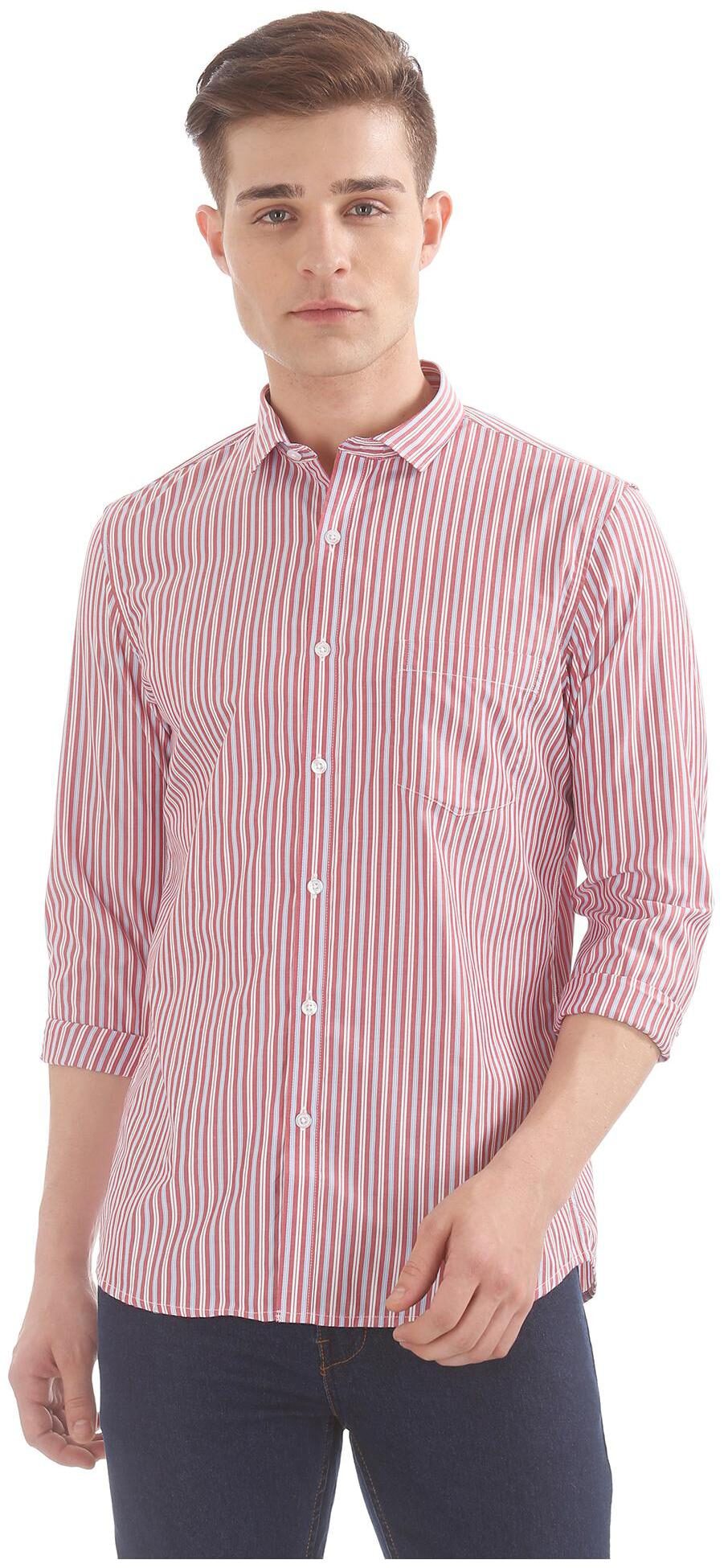 

Excalibur Men Slim fit Formal Shirt - Red