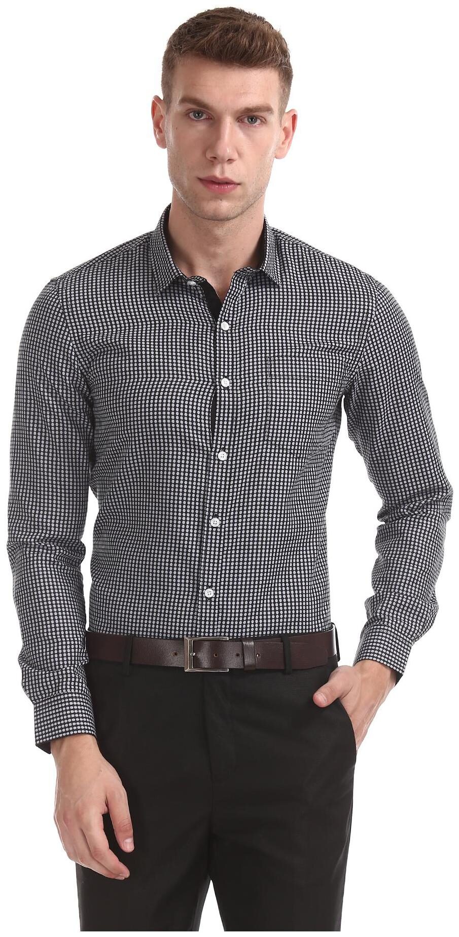 

Excalibur Men Regular fit Formal Shirt - Grey