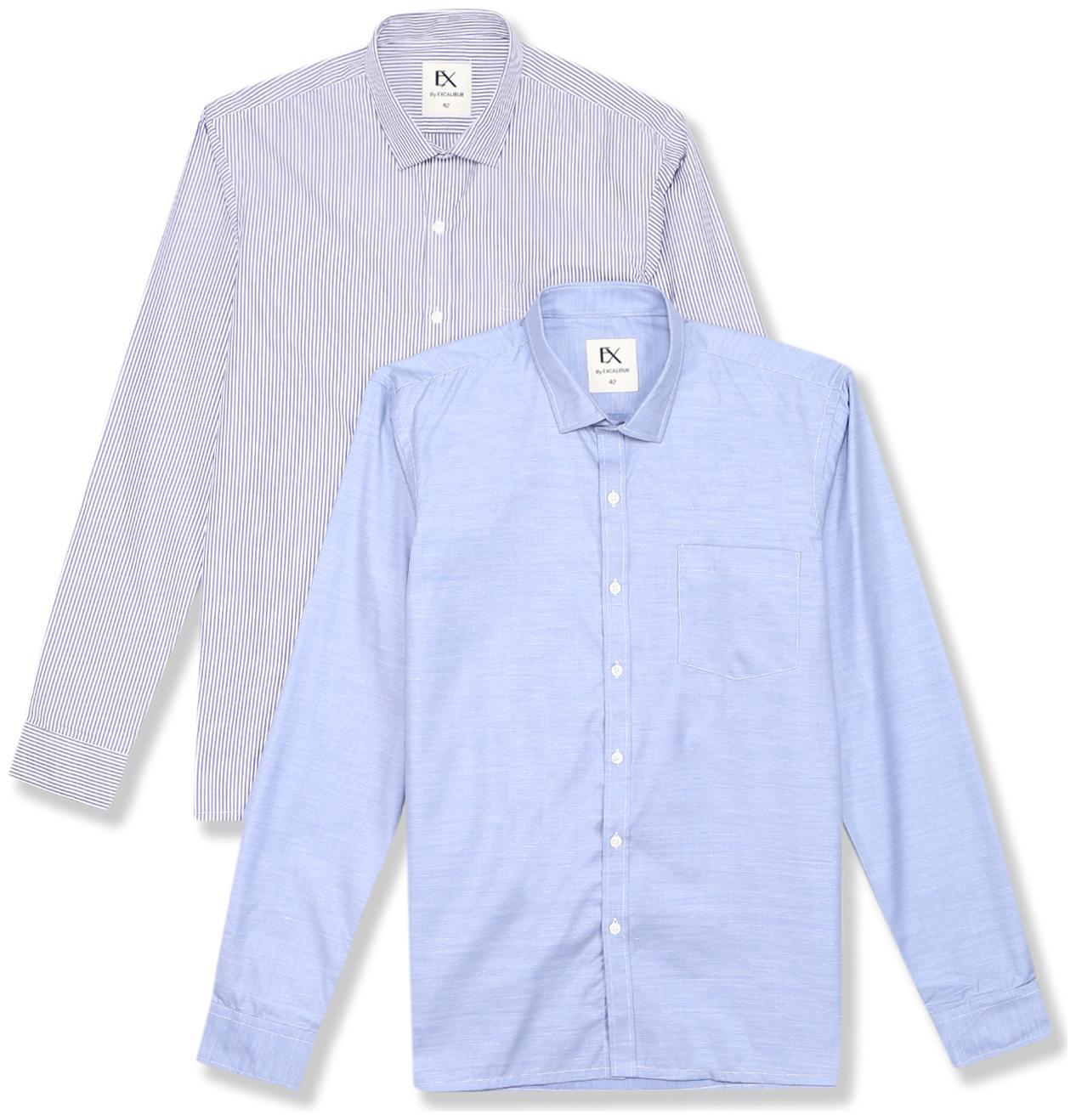 

Excalibur Men Regular fit Formal Shirt - Blue