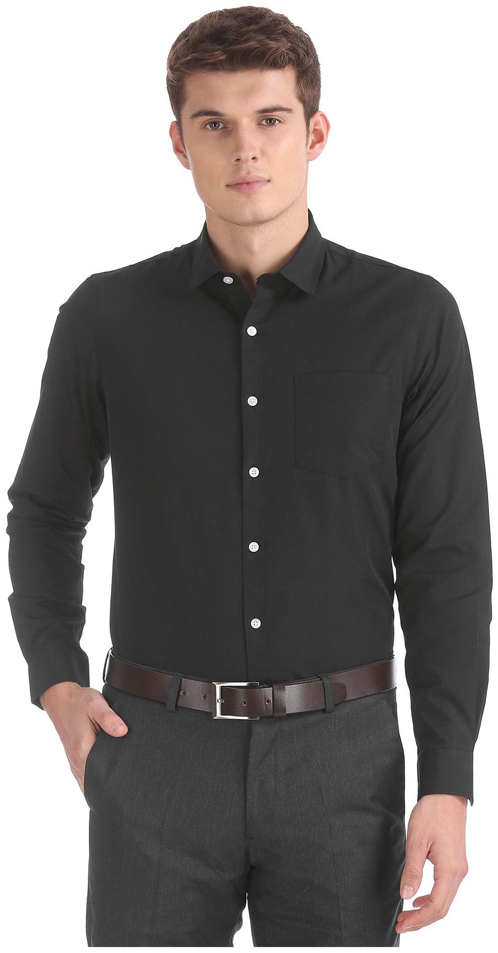 

Excalibur Men Regular fit Formal Shirt - Black