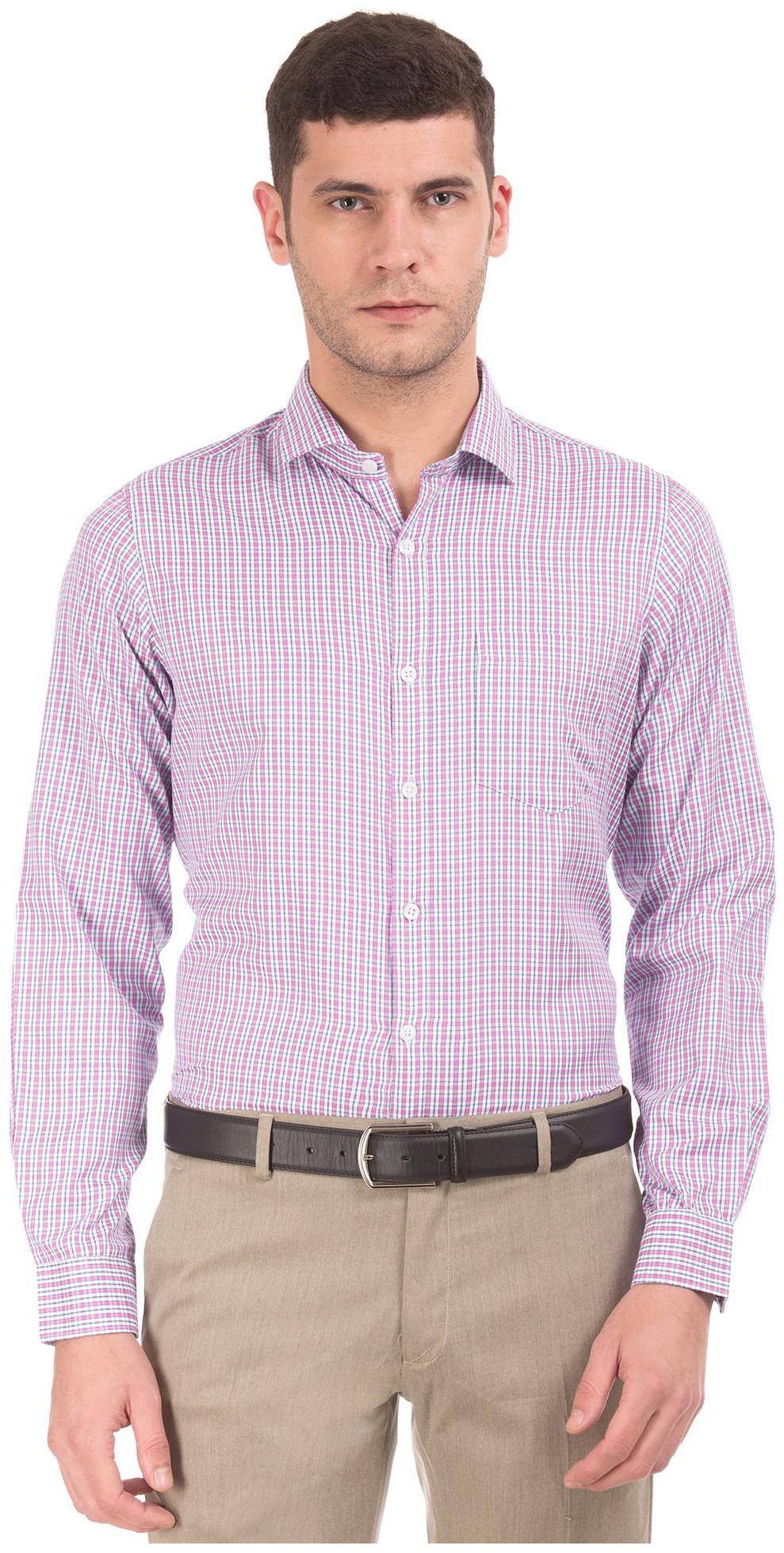 

Excalibur Men Slim fit Formal Shirt - Pink