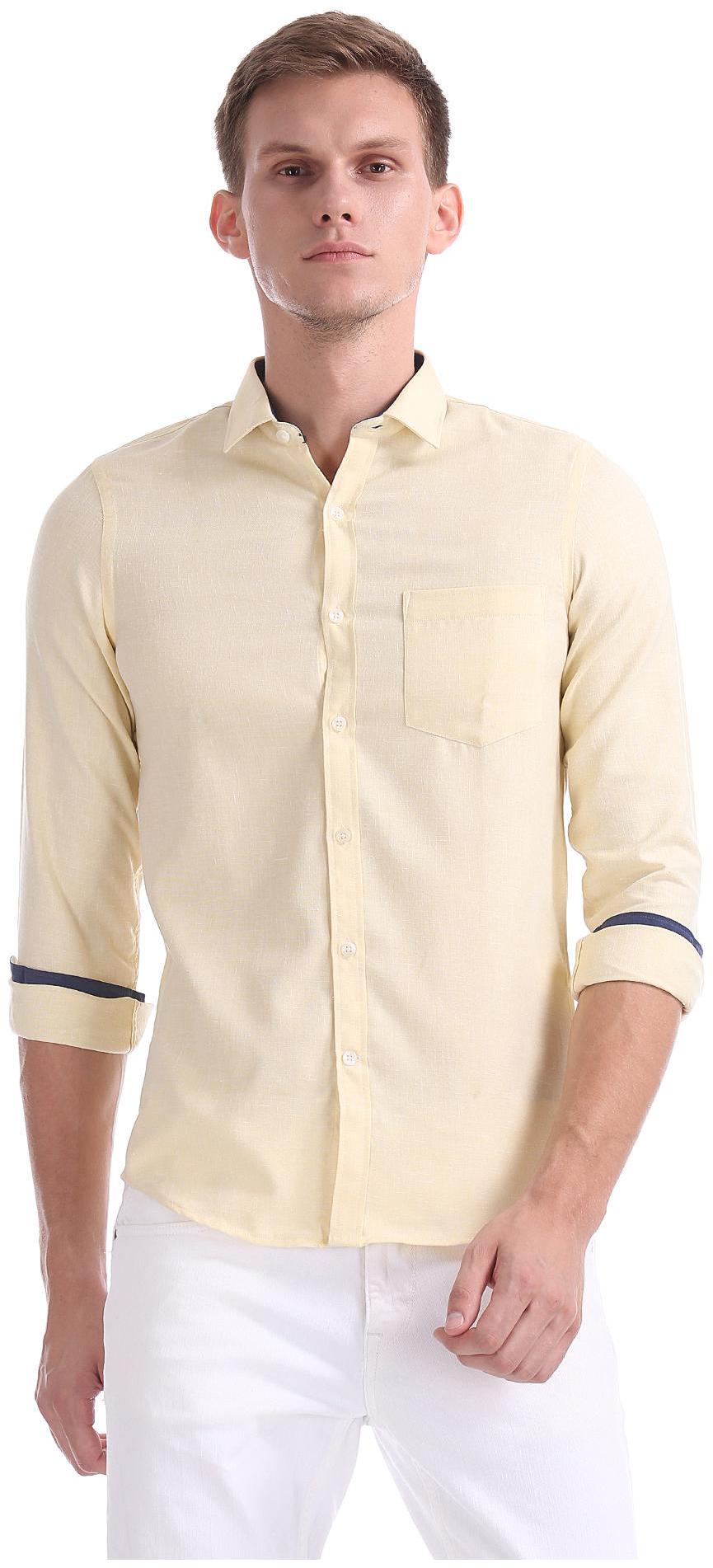 

Excalibur Men Slim fit Formal Shirt - Yellow