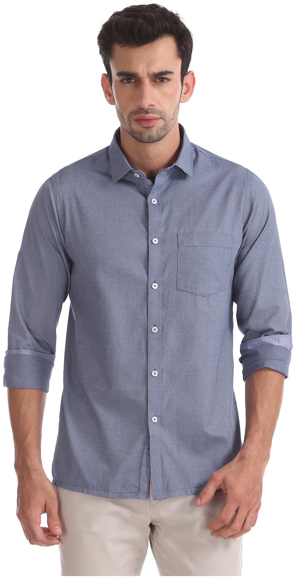 

Excalibur Men Slim fit Formal Shirt - Blue