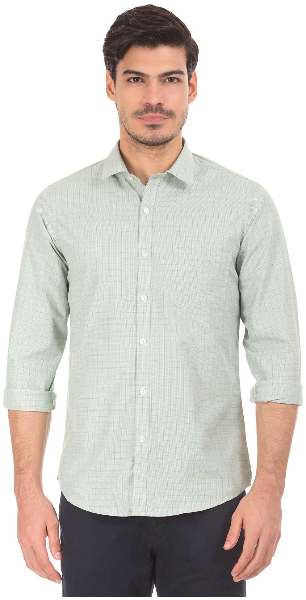 

Excalibur Men Slim fit Formal Shirt - Green