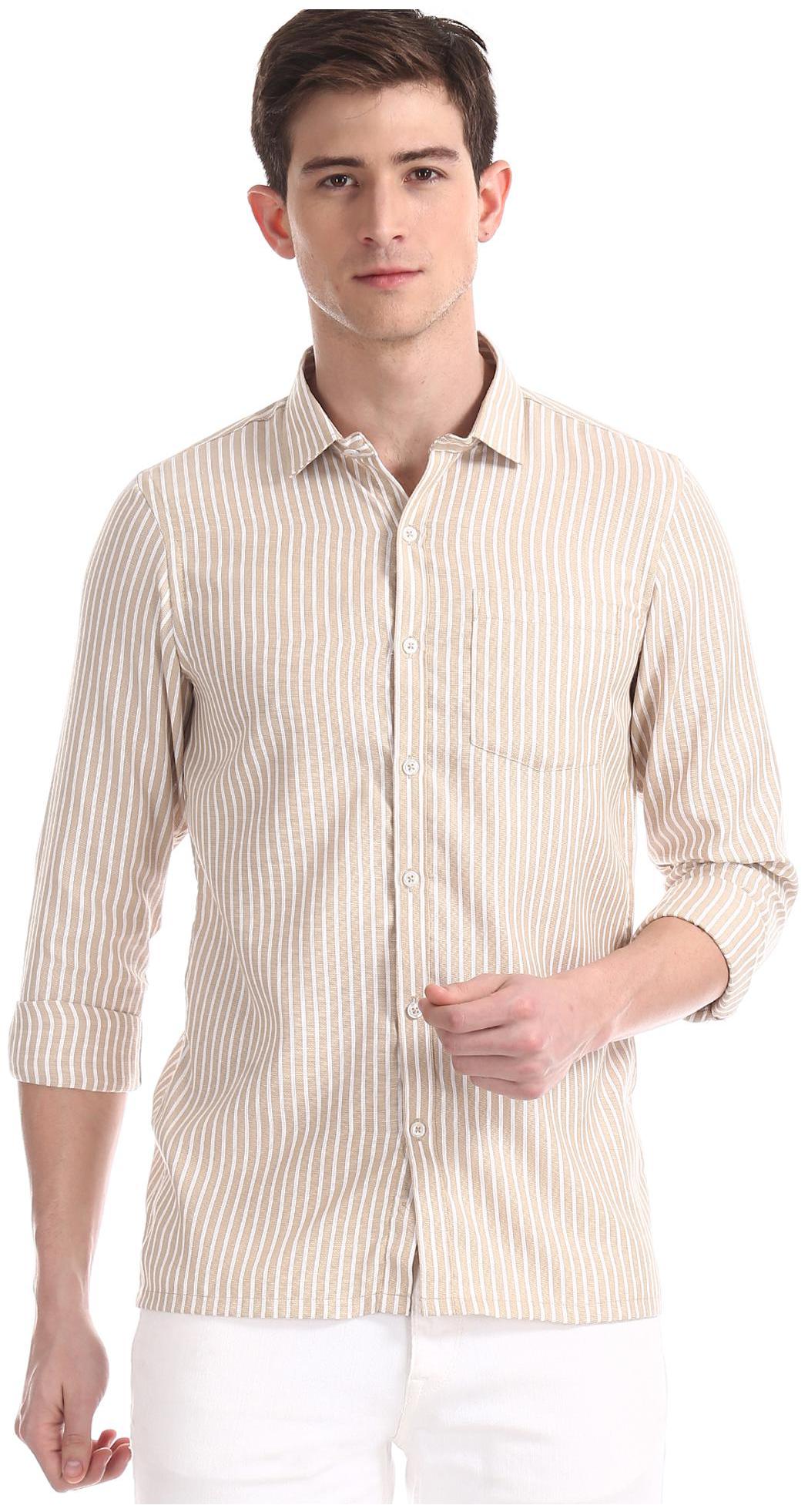 

Excalibur Men Regular fit Formal Shirt - Beige