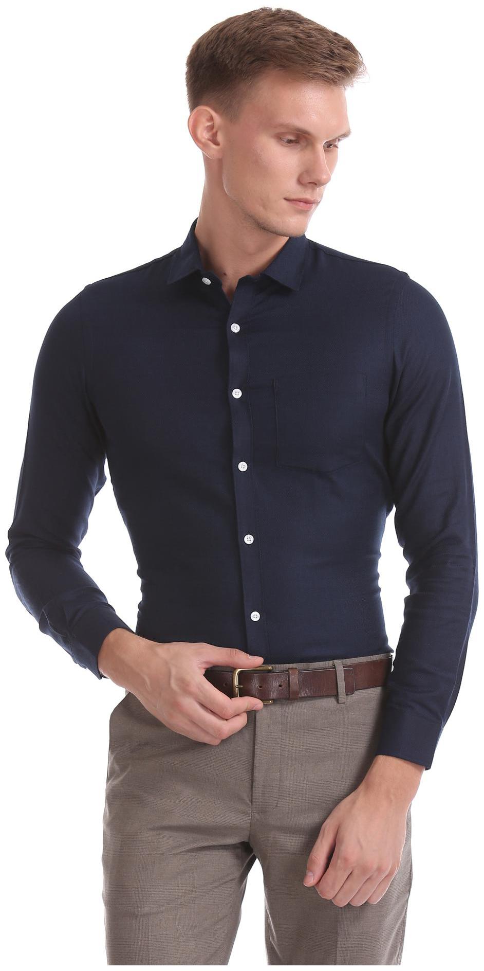 

Excalibur Men Slim fit Formal Shirt - Blue