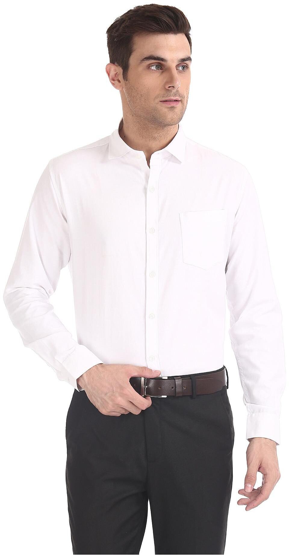 

Excalibur Men Regular fit Formal Shirt - White