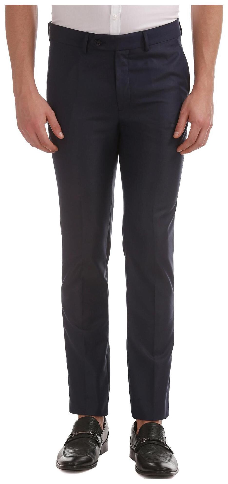 

Excalibur Men Solid Slim Fit Formal Trouser - Blue