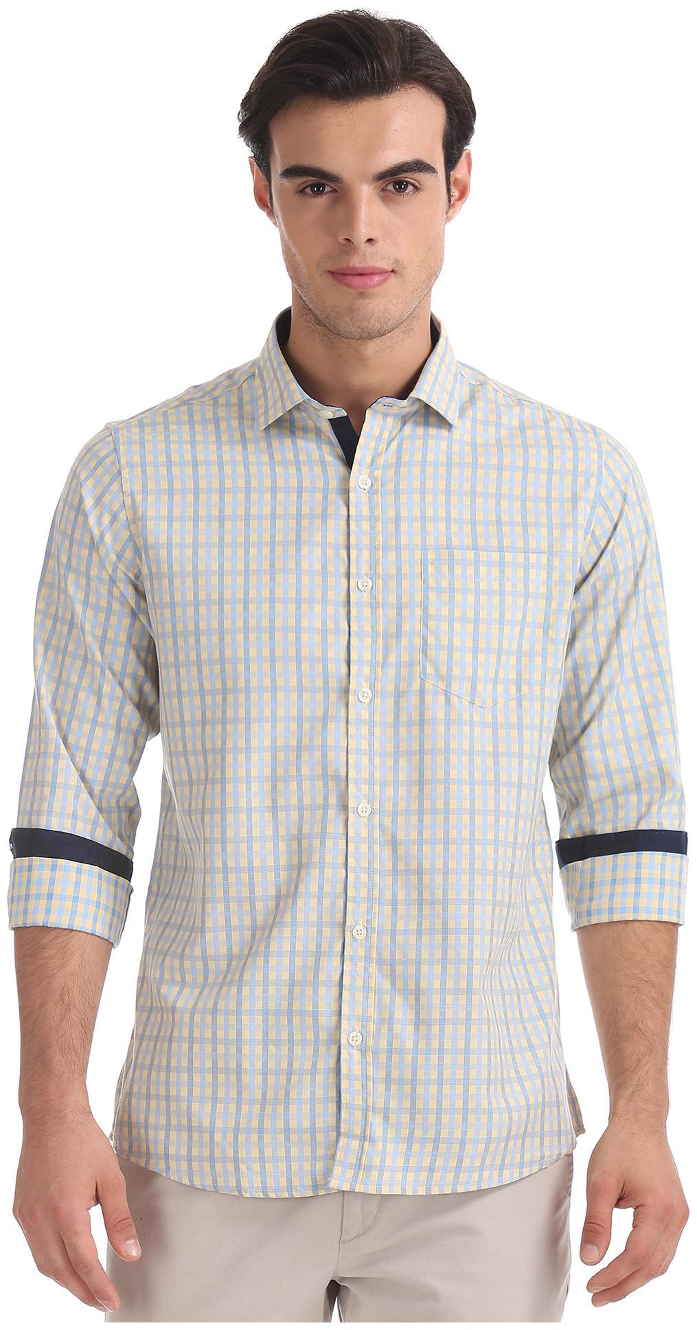 

Excalibur Men Regular fit Formal Shirt - Yellow