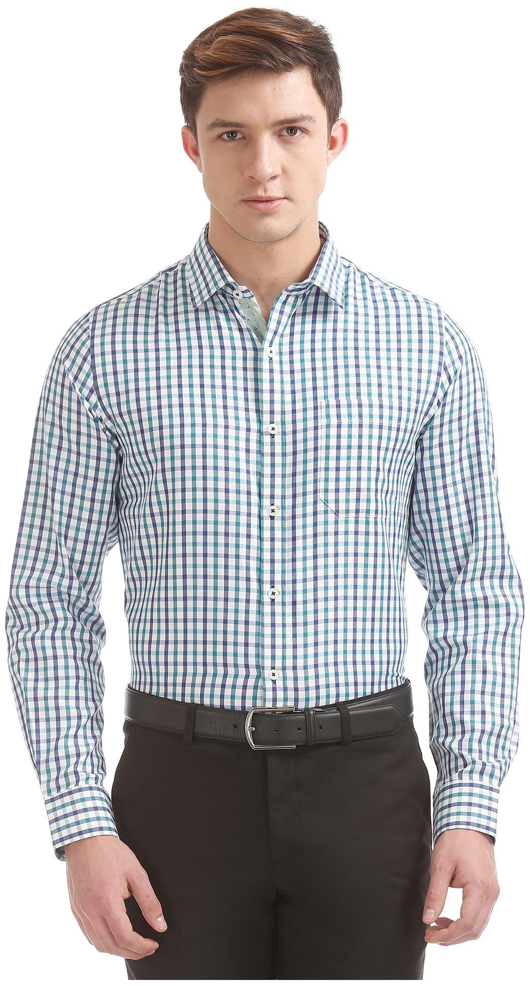

Excalibur Men Slim fit Formal Shirt - Green