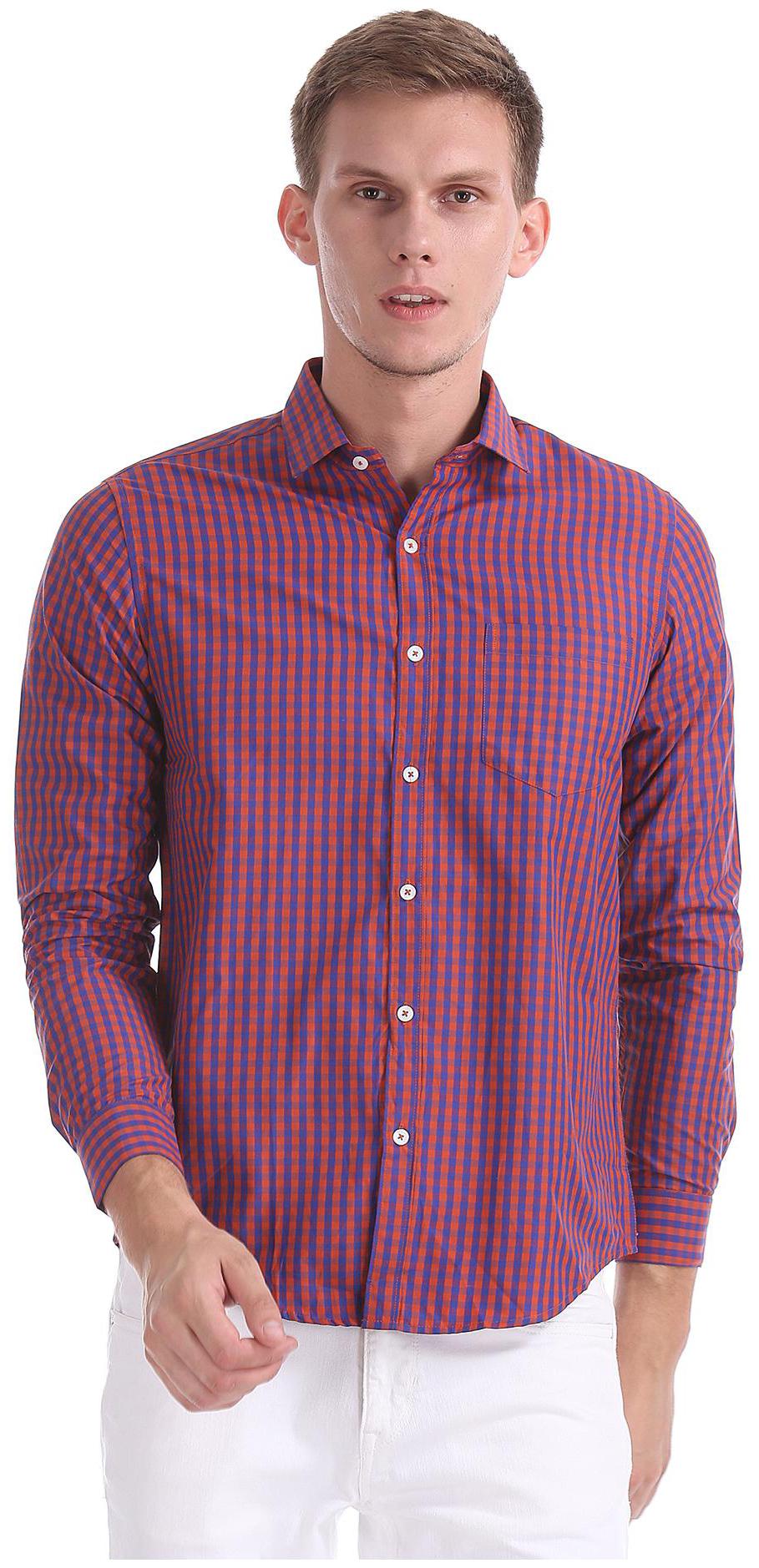

Excalibur Men Regular fit Formal Shirt - Orange