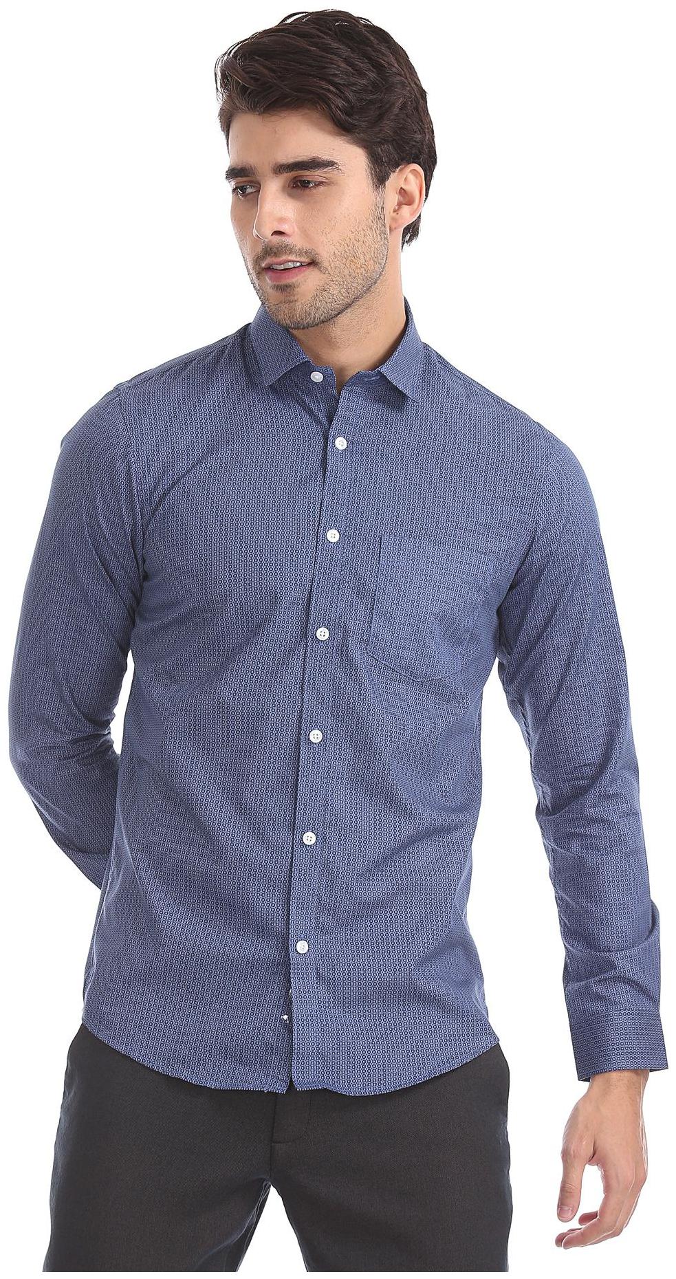 

Excalibur Men Slim fit Formal Shirt - Blue
