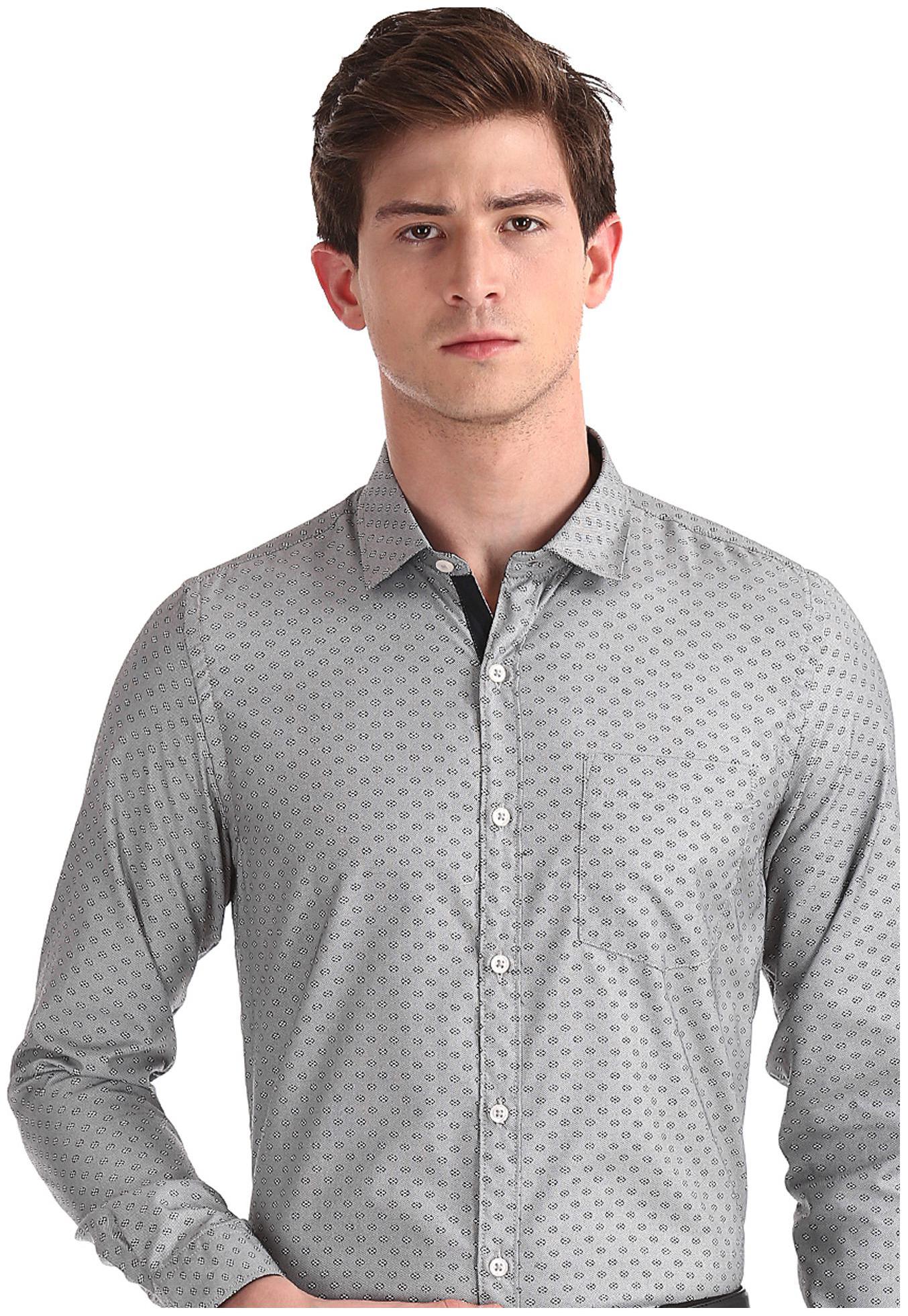 

Excalibur Men Slim fit Formal Shirt - Grey
