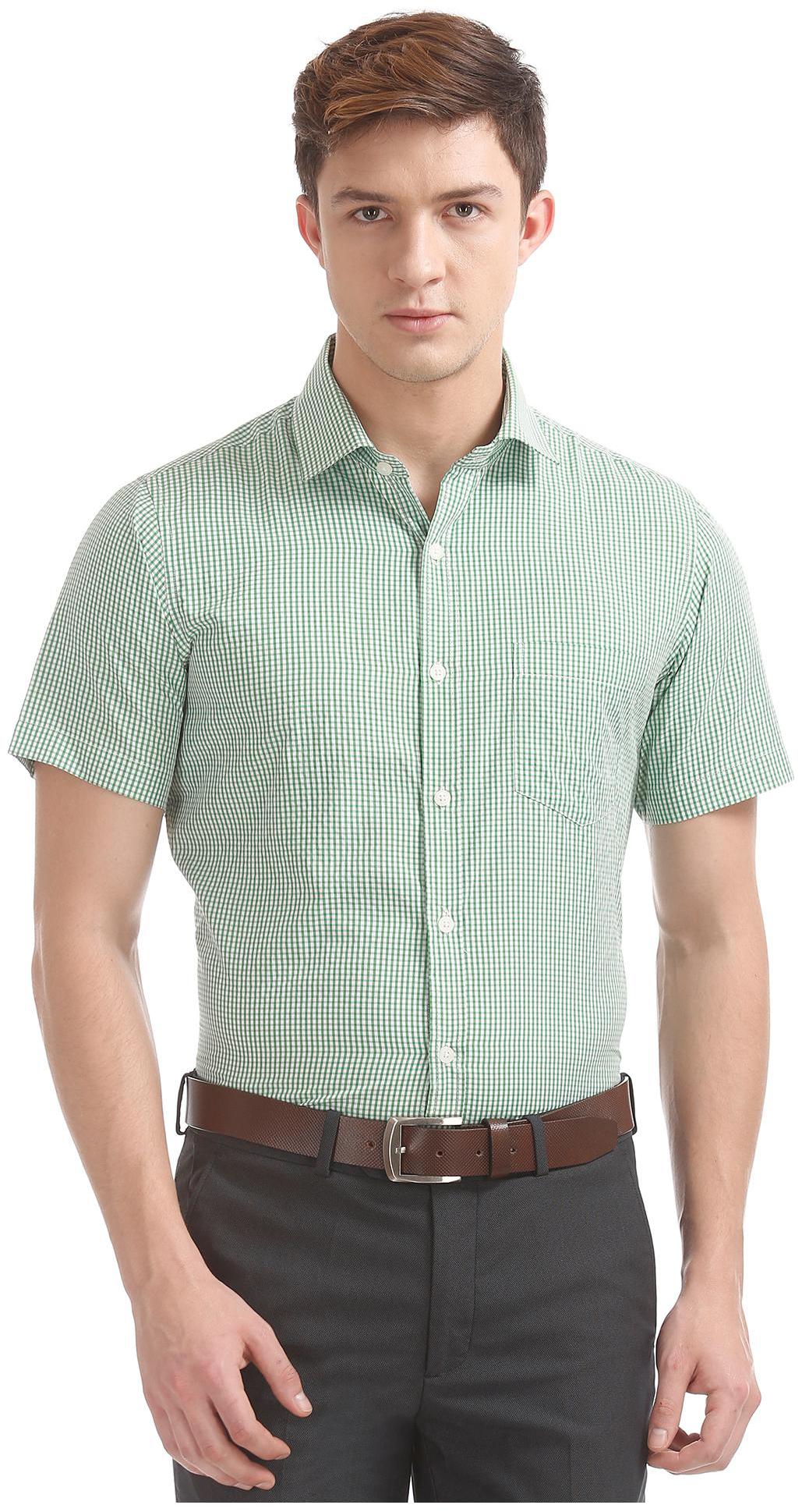 

Excalibur Men Slim fit Formal Shirt - Green
