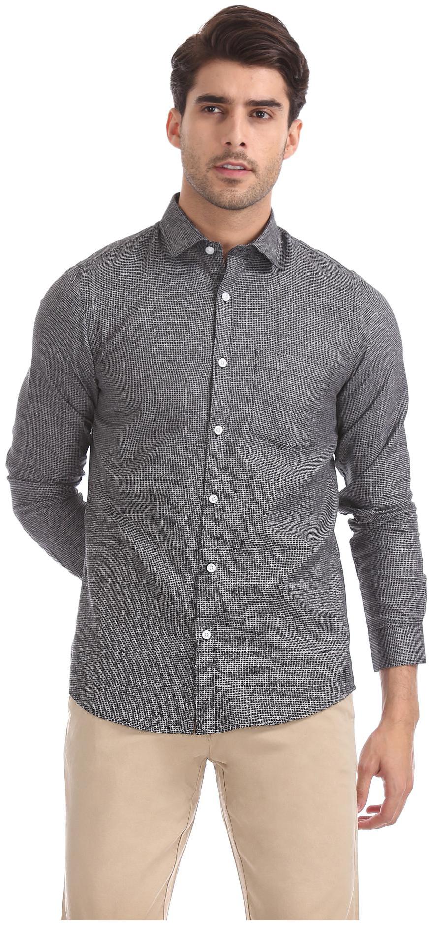 

Excalibur Men Slim fit Formal Shirt - Black