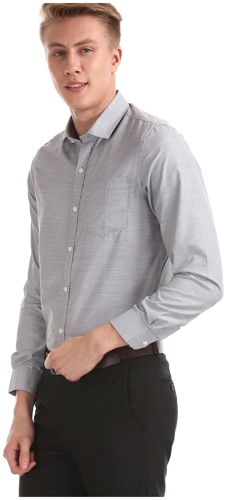 

Excalibur Men Regular fit Formal Shirt - Grey