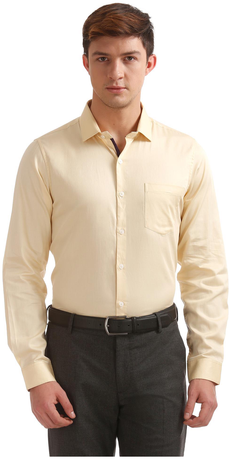 

Excalibur Men Slim fit Formal Shirt - Yellow