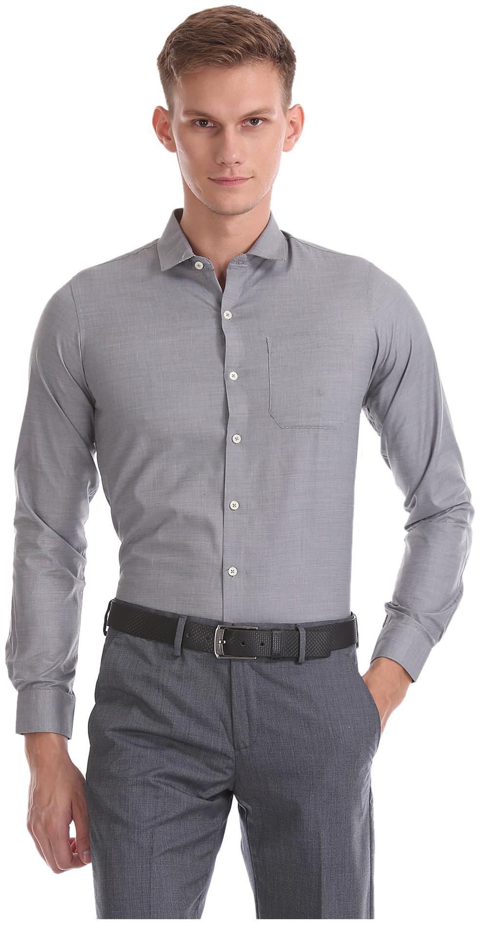 

Excalibur Men Slim fit Formal Shirt - Grey