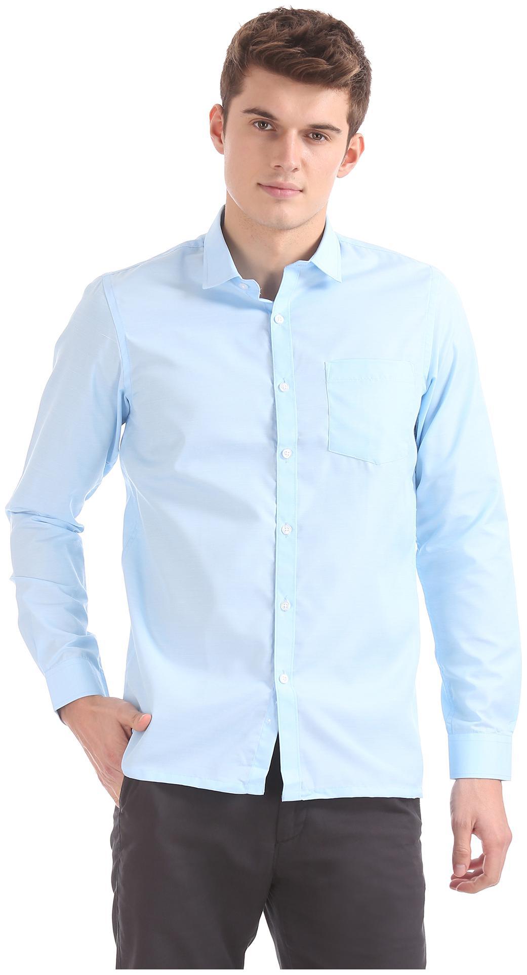 

Excalibur Men Blue Printed Slim Fit Casual Shirt