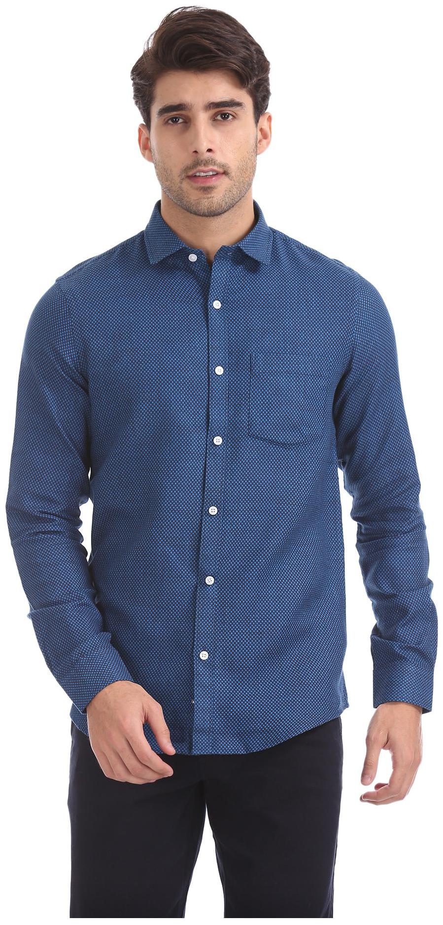 

Excalibur Men Slim fit Formal Shirt - Blue