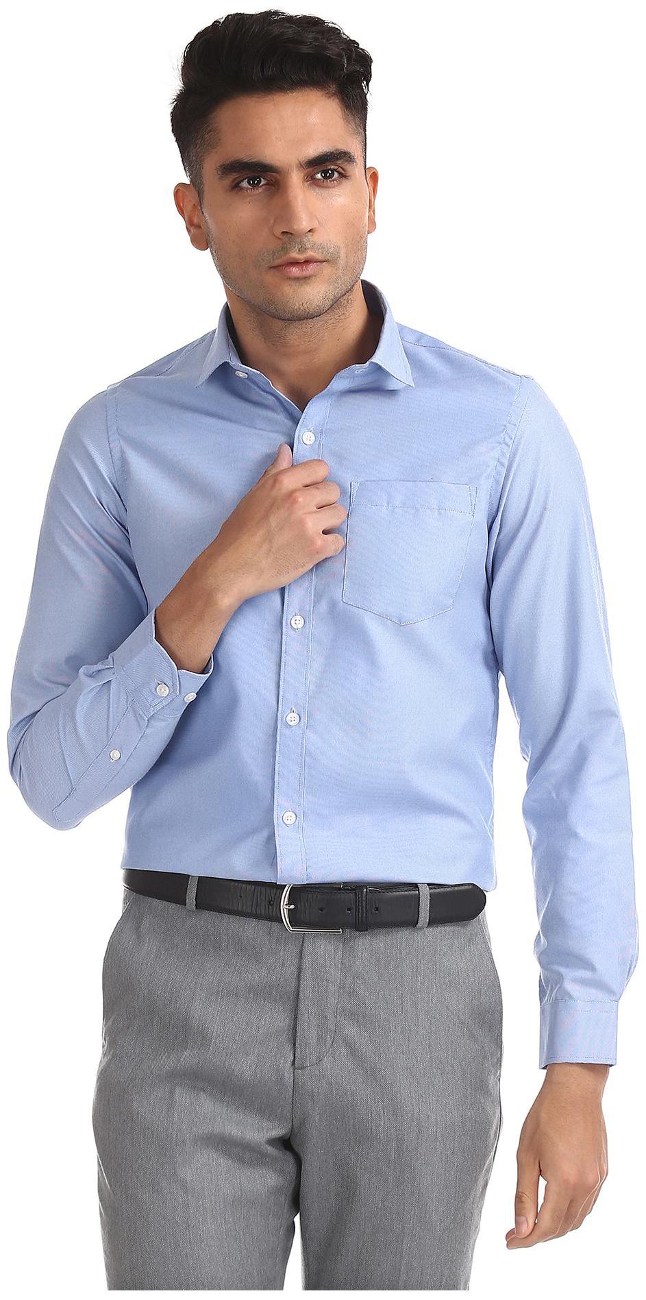 

Excalibur Men Regular fit Formal Shirt - Blue