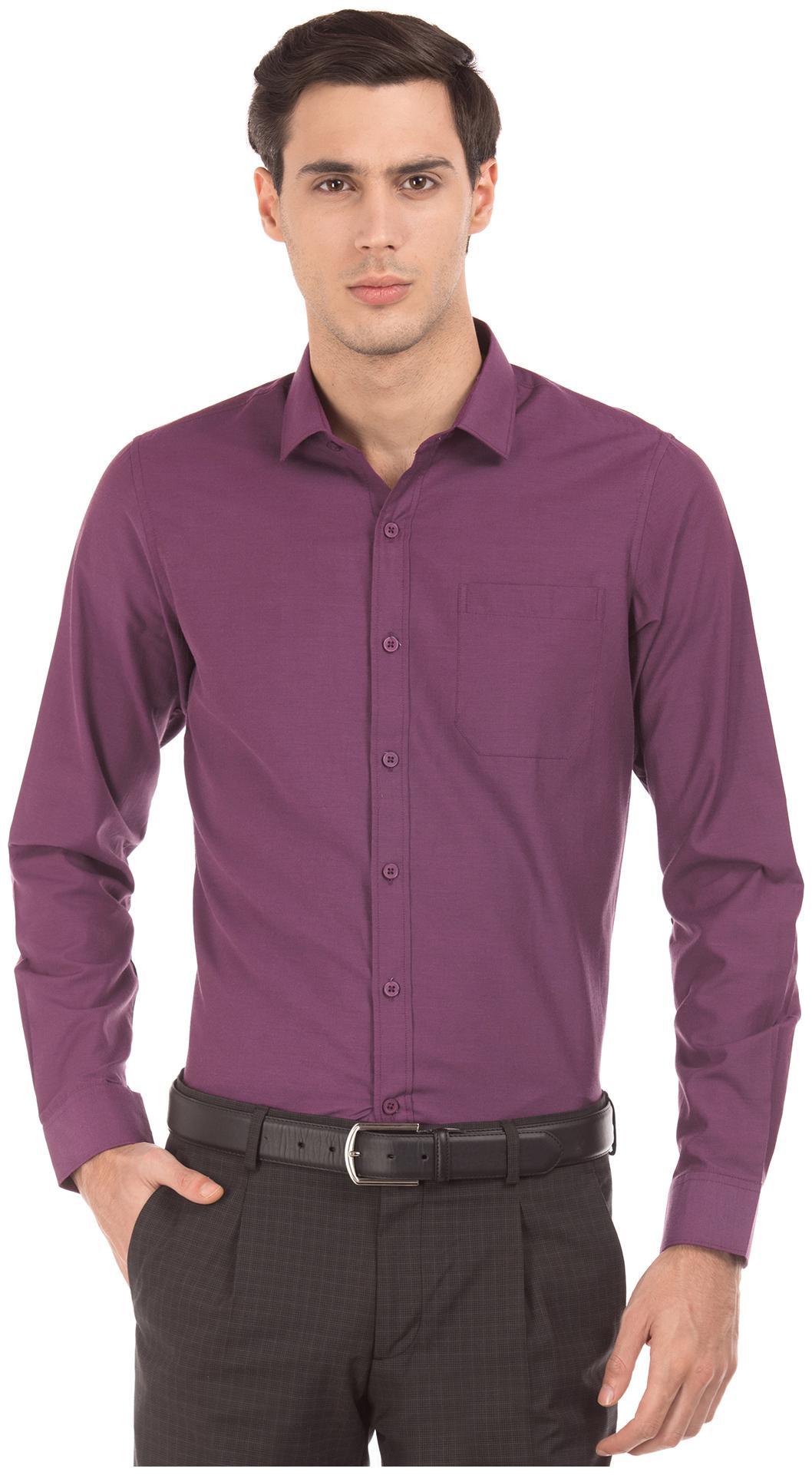 

Excalibur Men Slim fit Formal Shirt - Purple