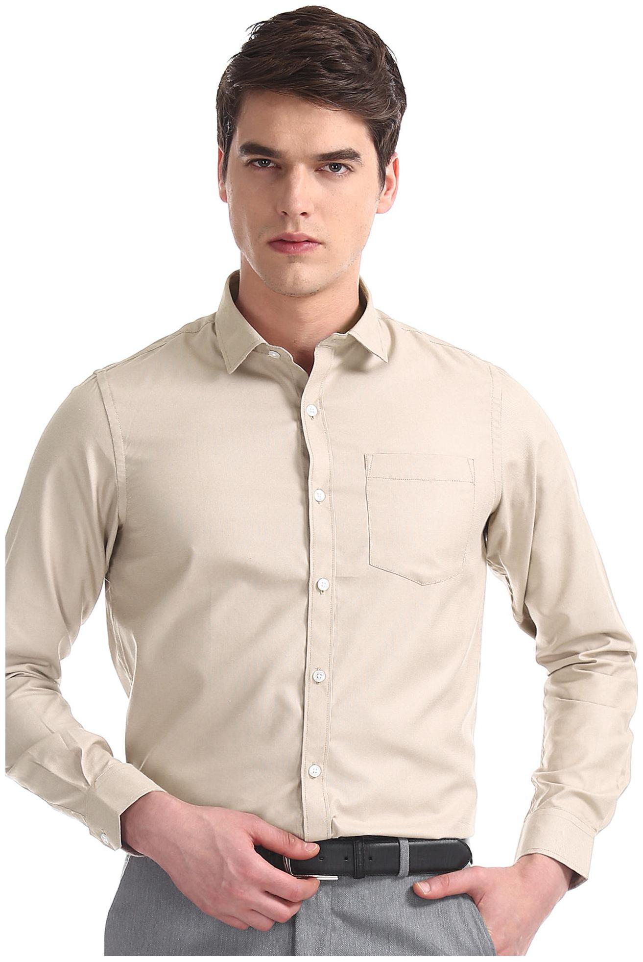 

Excalibur Men Regular fit Formal Shirt - Beige
