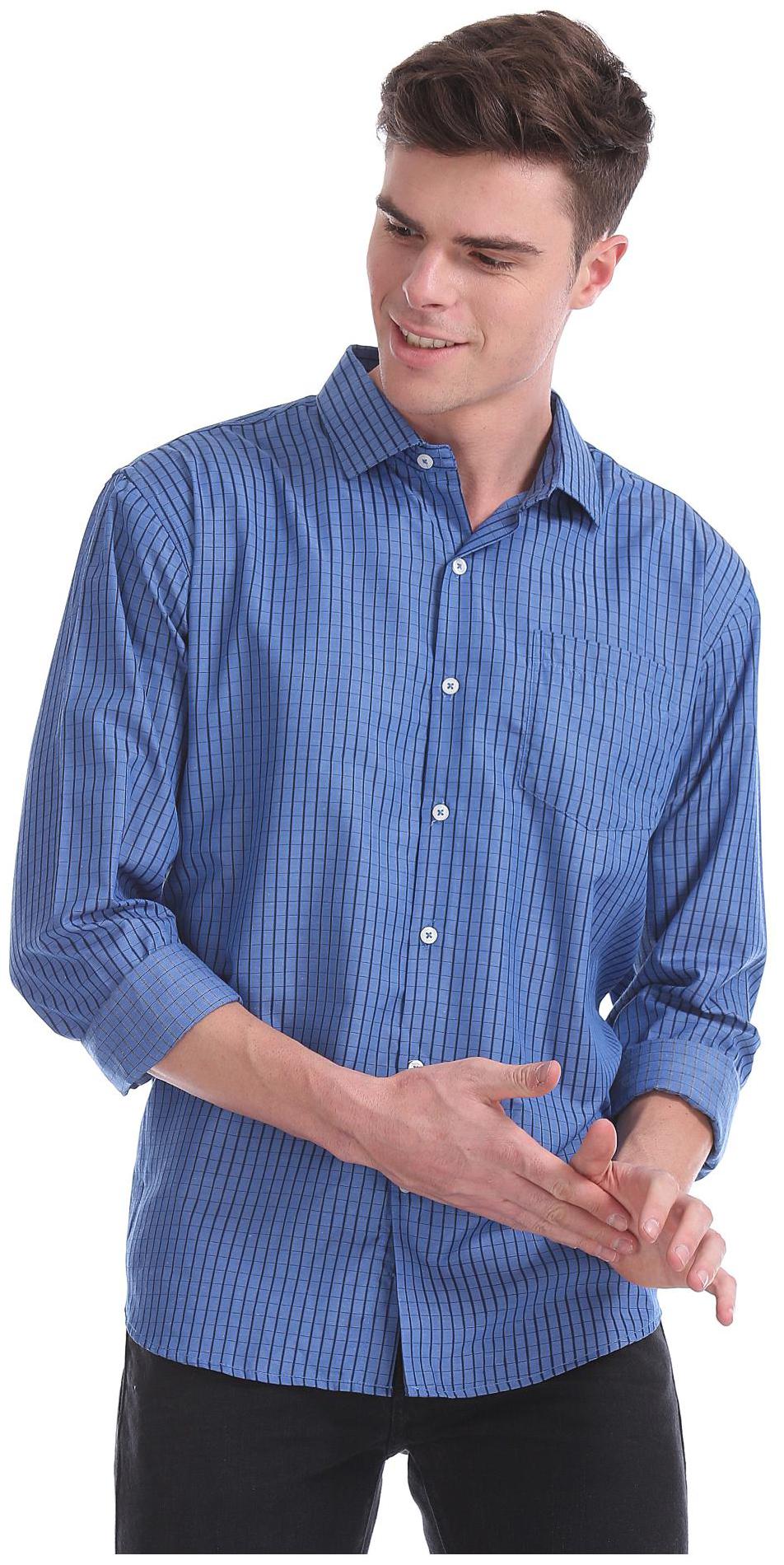 

Excalibur Men Regular fit Formal Shirt - Blue