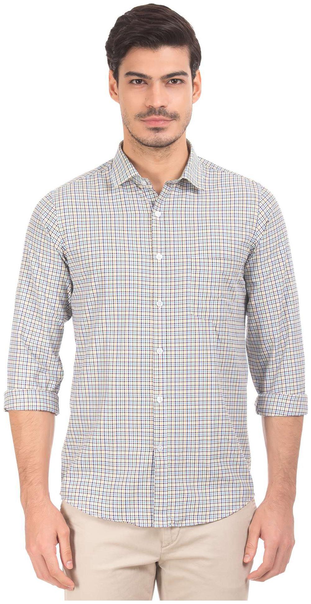 

Excalibur Men Multi Checked Slim Fit Casual Shirt