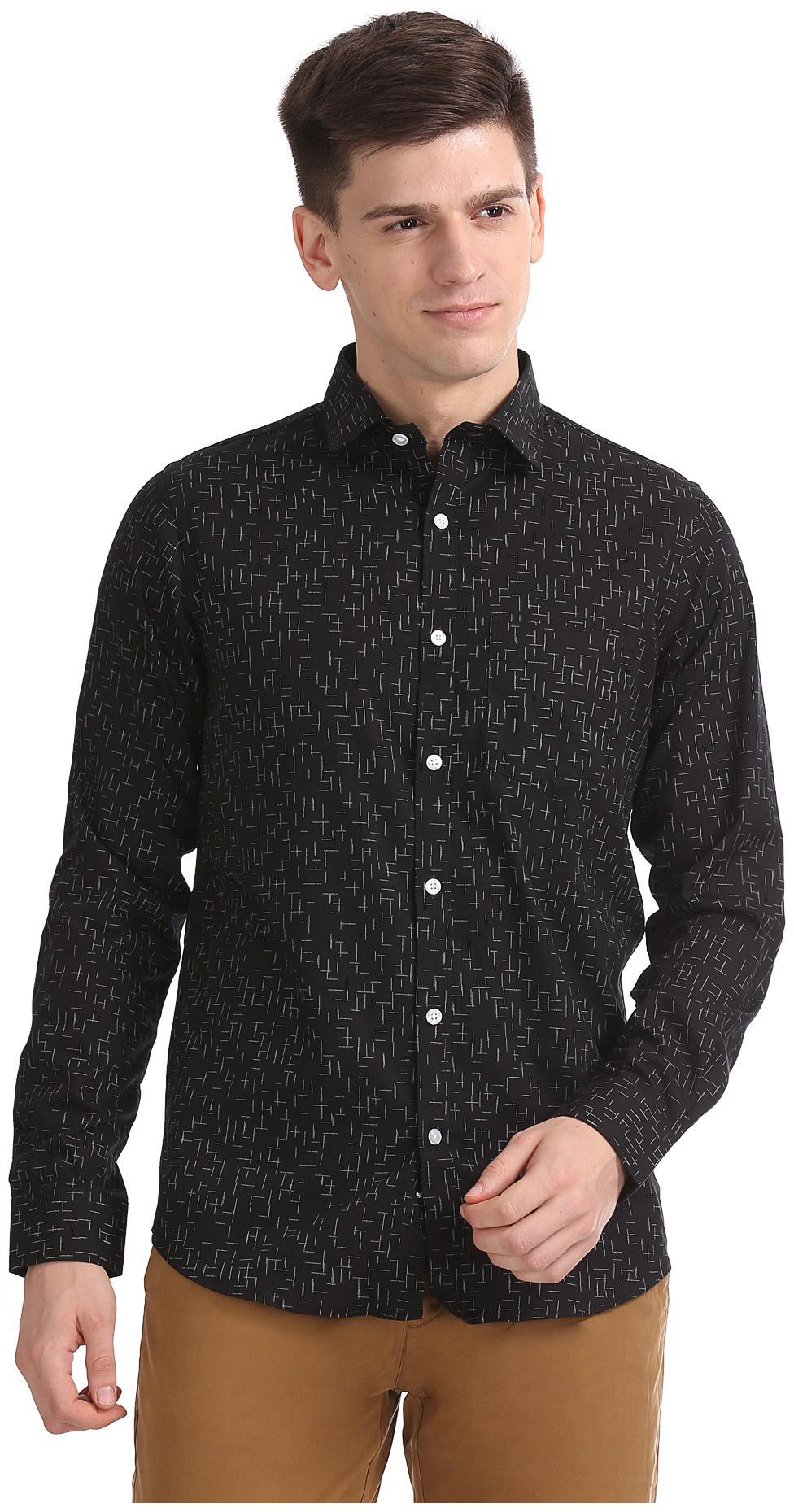 

Excalibur Men Slim fit Formal Shirt - Black
