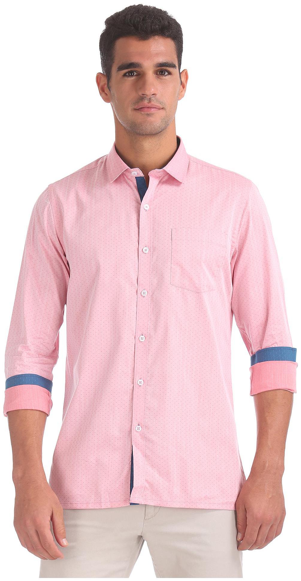 

Excalibur Men Red Printed Slim Fit Casual Shirt