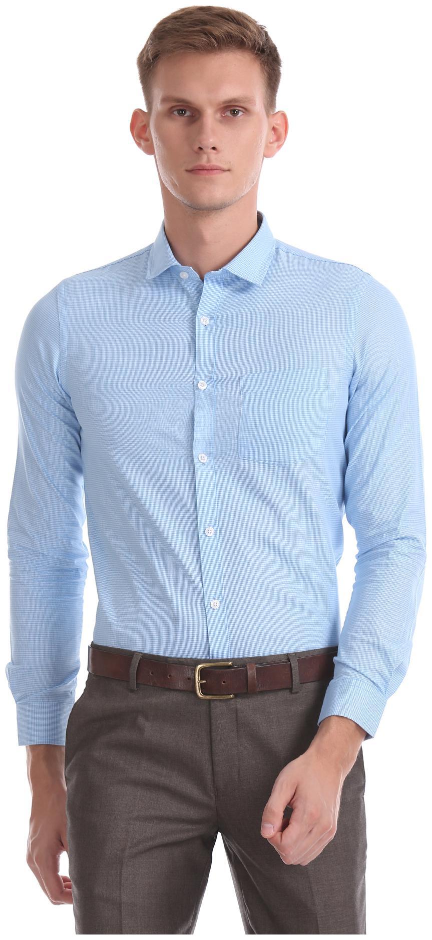

Excalibur Men Slim fit Formal Shirt - Blue