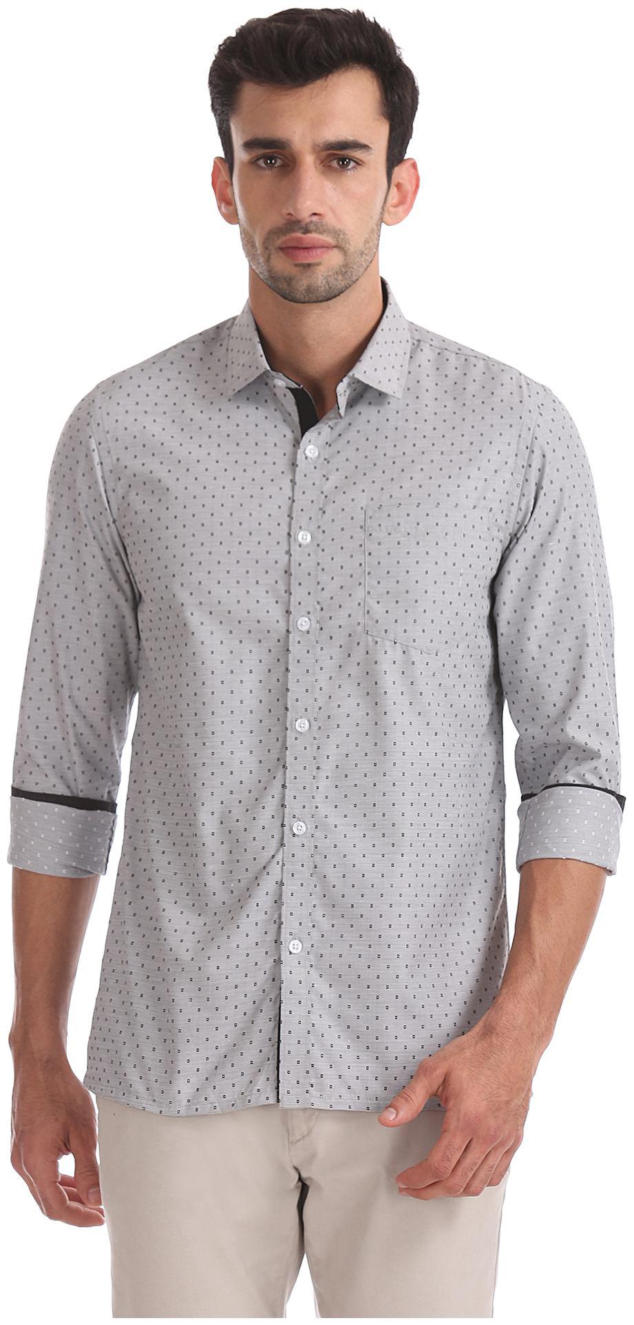 

Excalibur Men Regular fit Formal Shirt - Grey