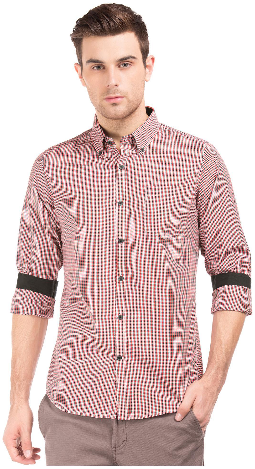 

Excalibur Men Slim fit Formal Shirt - Red