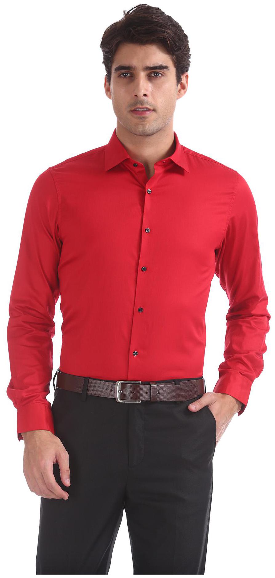 

Excalibur Men Slim fit Formal Shirt - Red