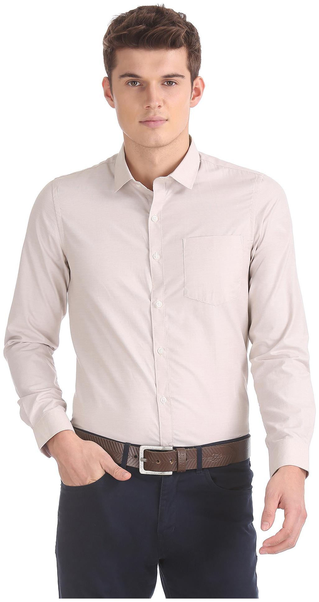 

Excalibur Men Regular fit Formal Shirt - Beige