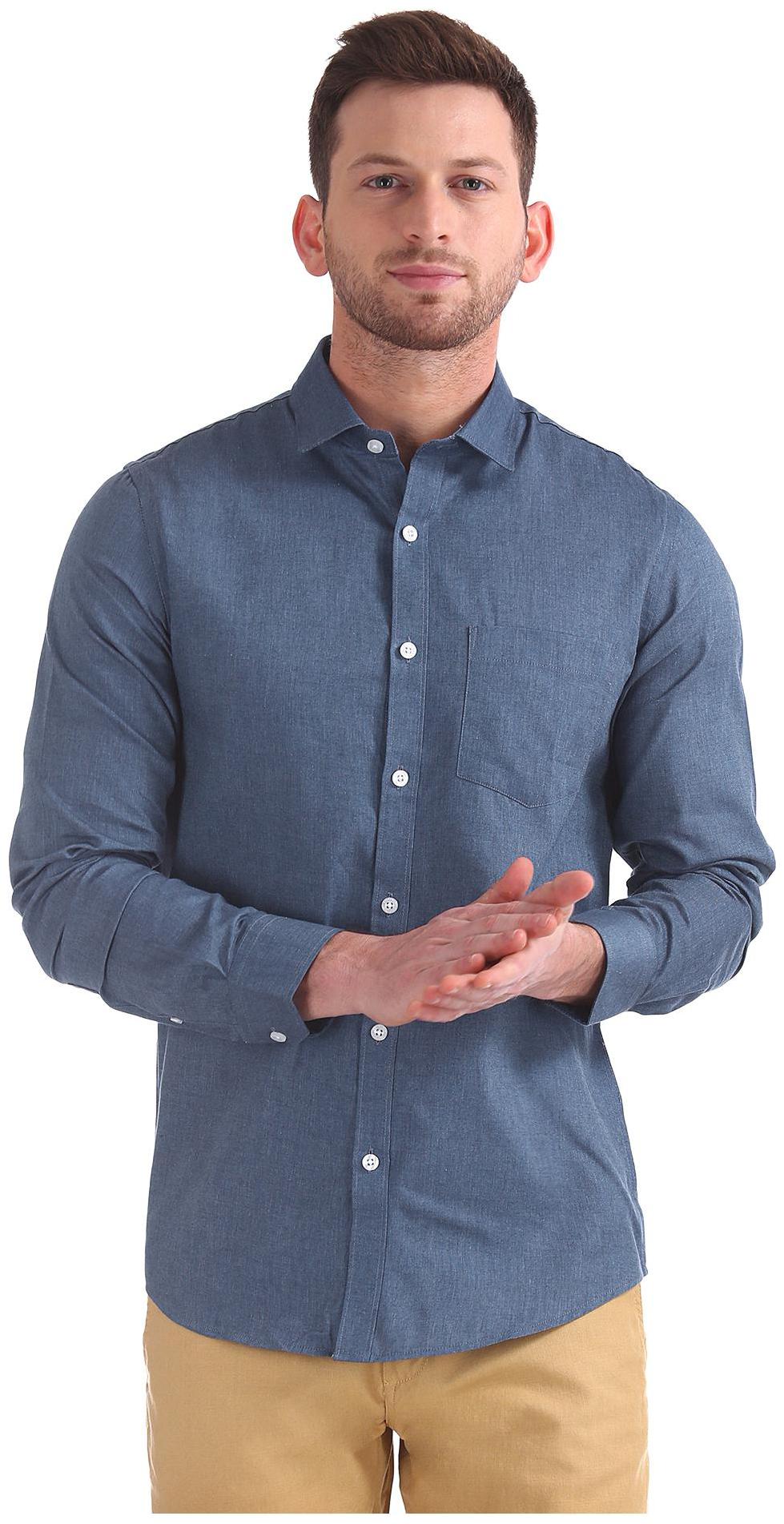 

Excalibur Men Slim fit Formal Shirt - Blue