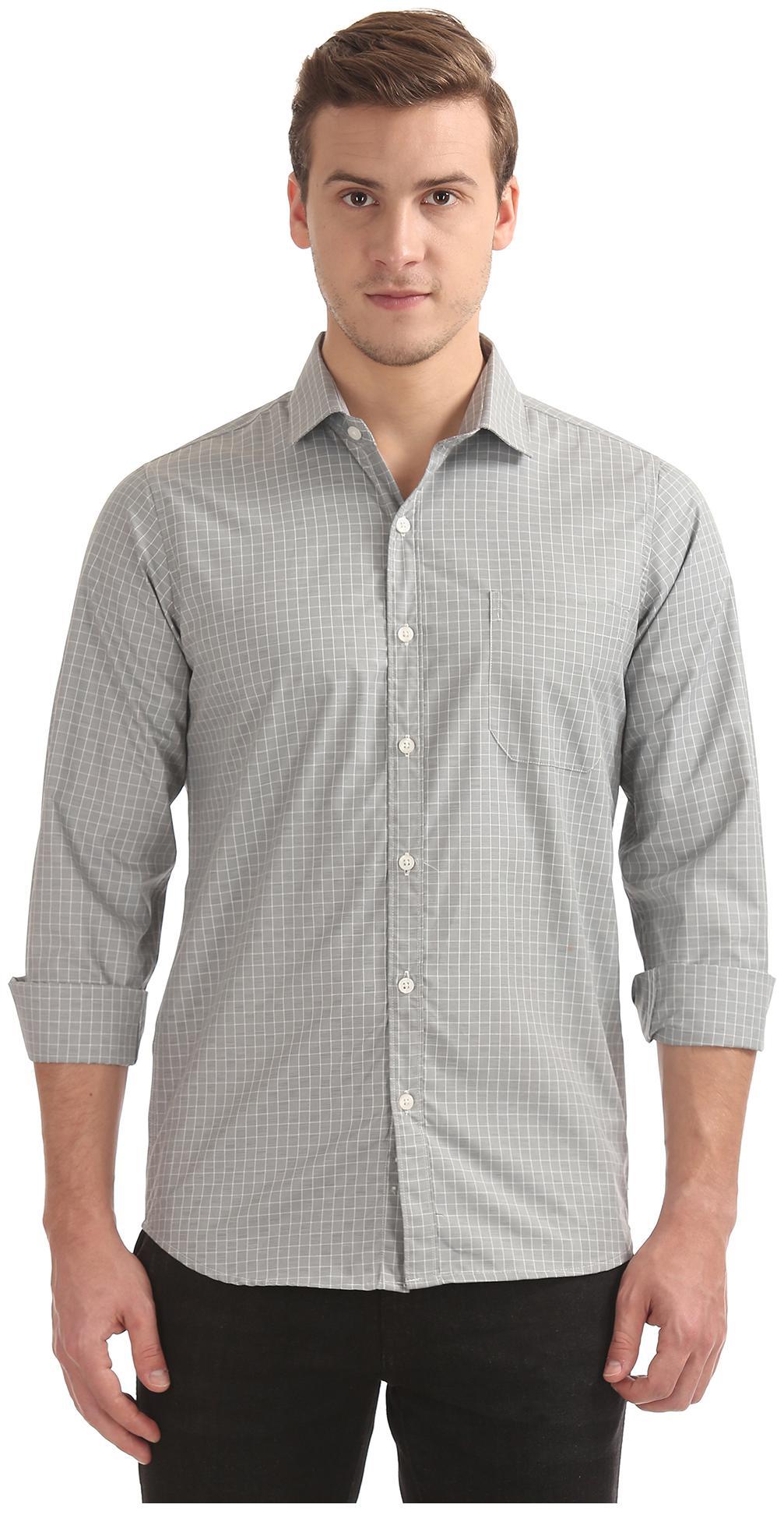 

Excalibur Men Slim fit Formal Shirt - Grey