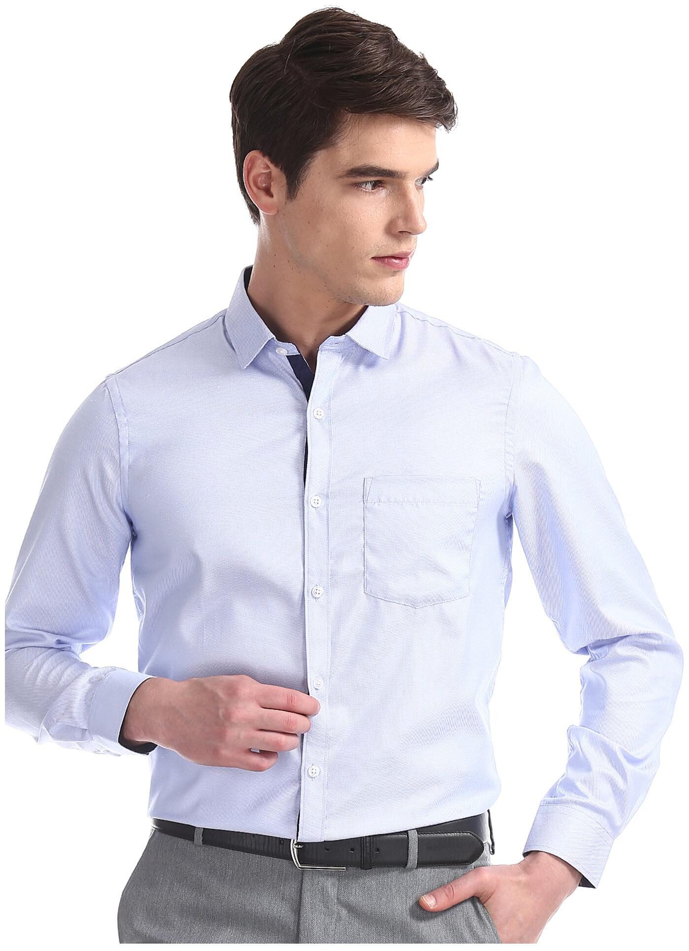

Excalibur Men Slim fit Formal Shirt - Blue
