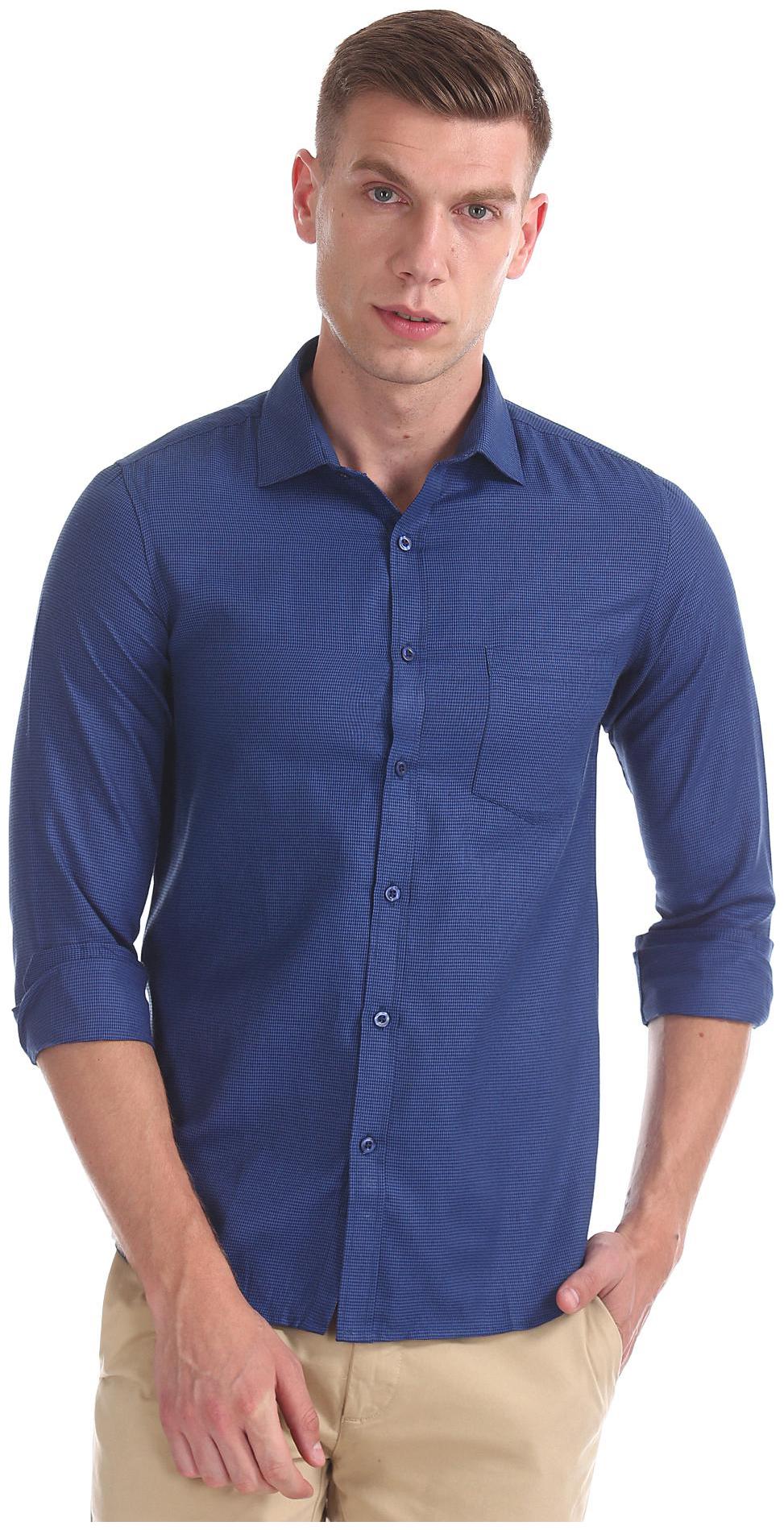 

Excalibur Men Slim fit Formal Shirt - Blue