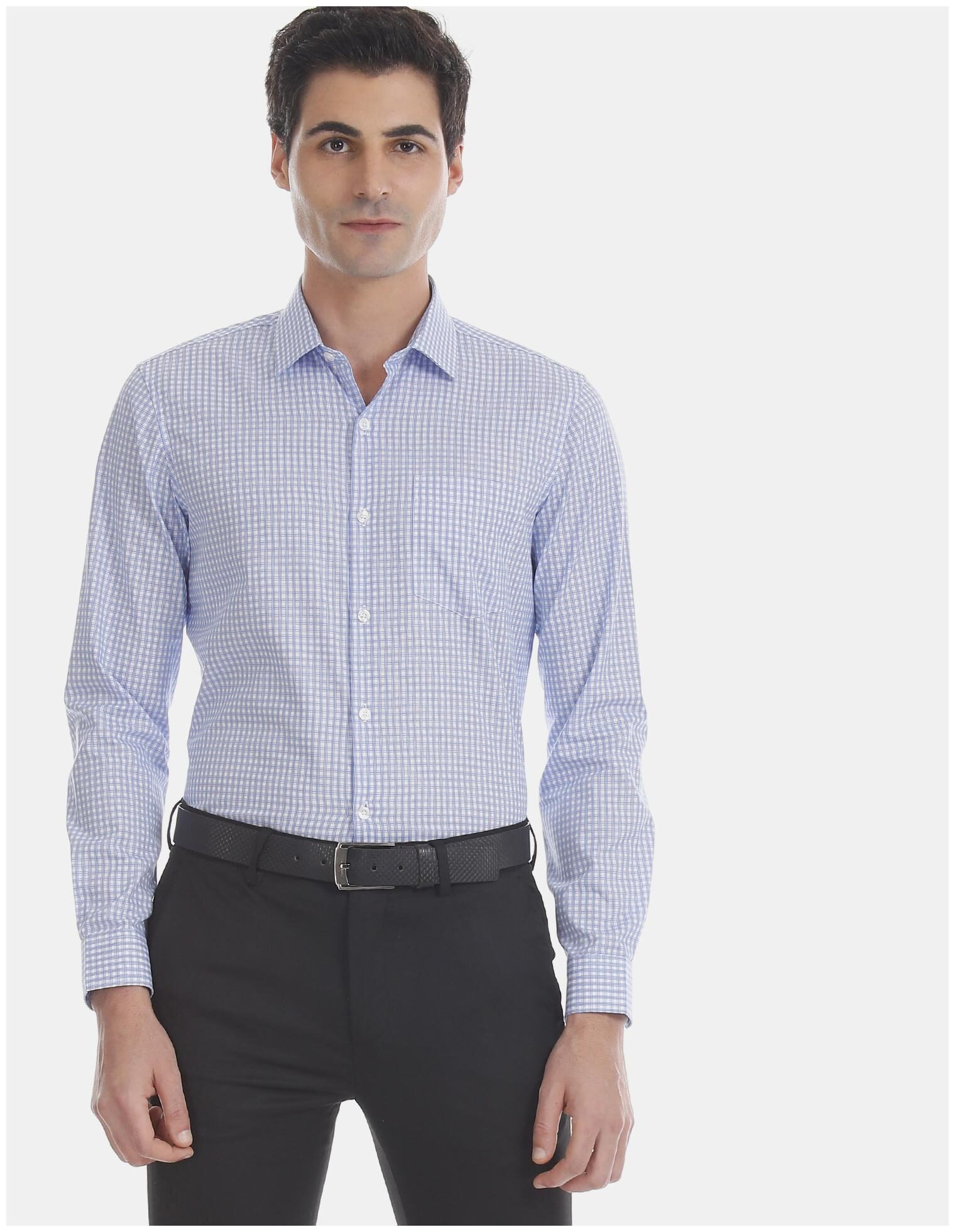 

Excalibur Men Slim fit Formal Shirt - Blue