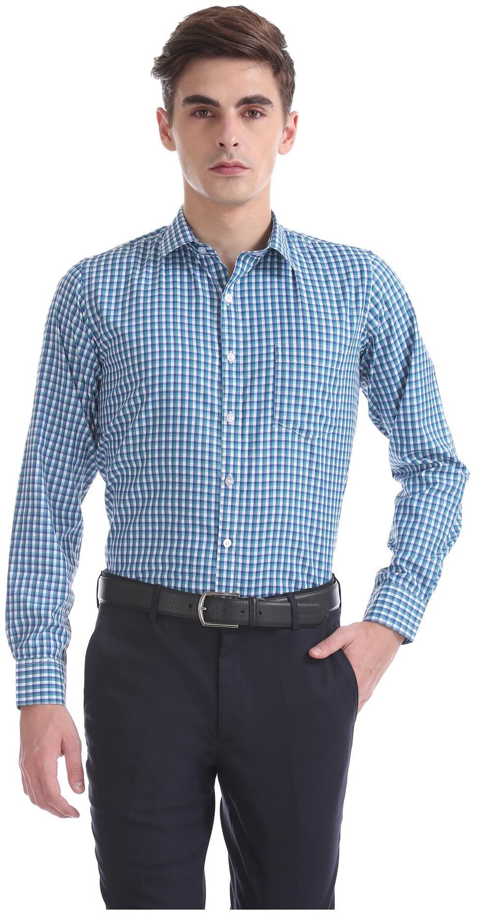 

Excalibur Men Regular fit Formal Shirt - Blue