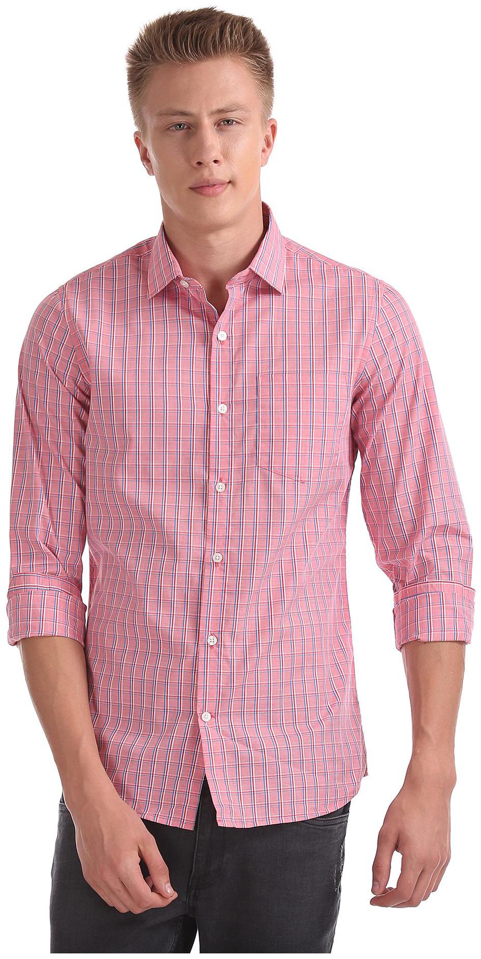 

Excalibur Men Slim fit Formal Shirt - Red