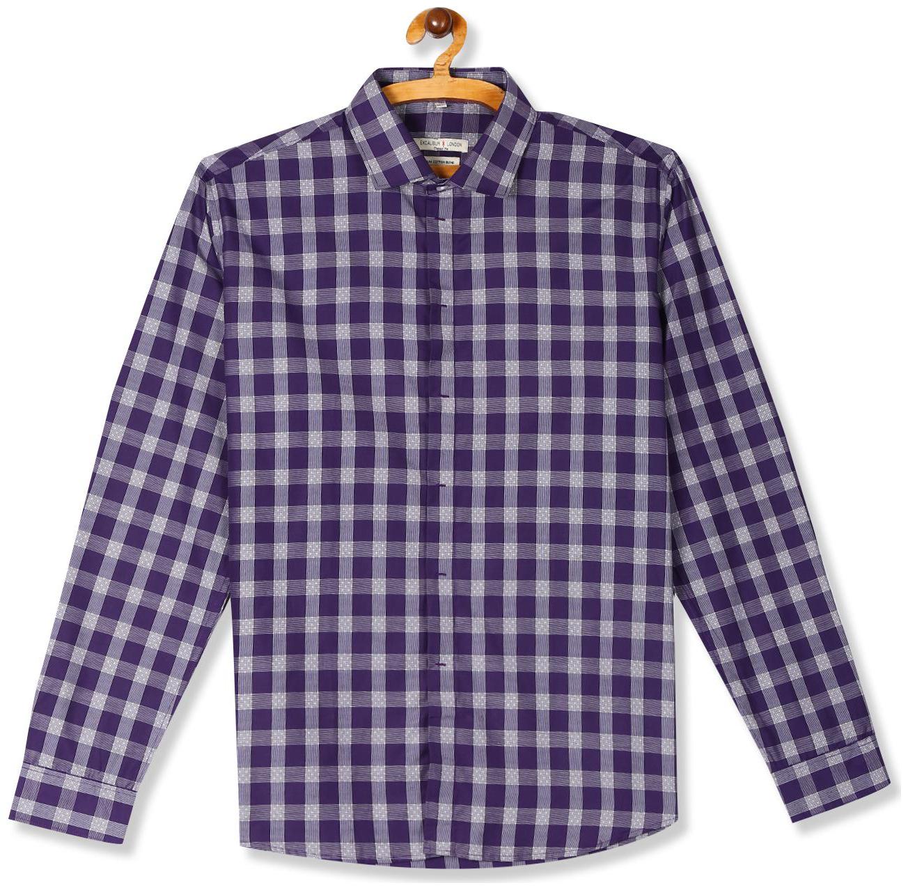 

Excalibur Men Regular fit Formal Shirt - Purple