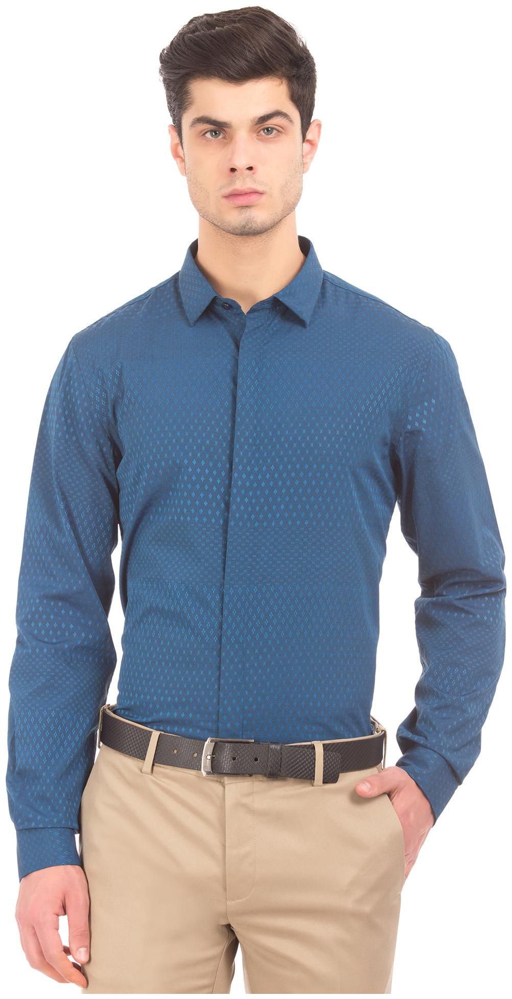 

Excalibur Men Super slim fit Formal Shirt - Blue