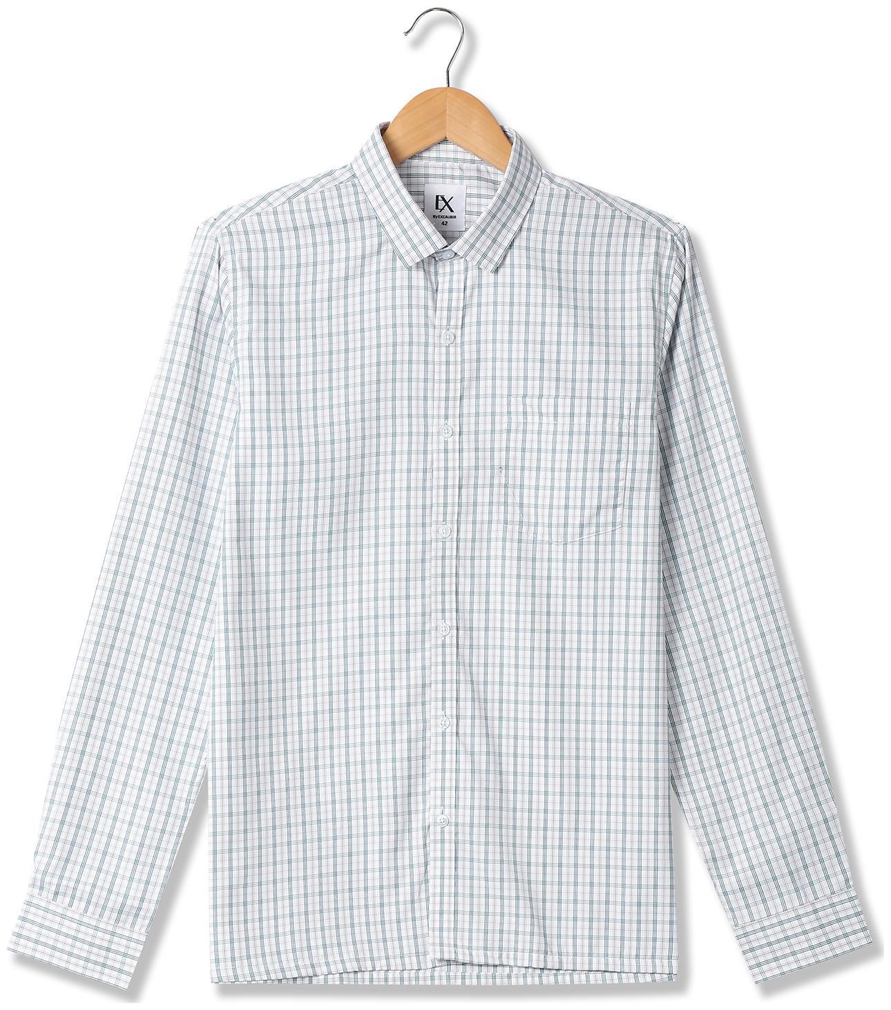 

Excalibur Men Blue Weaved Regular Fit Casual Shirt