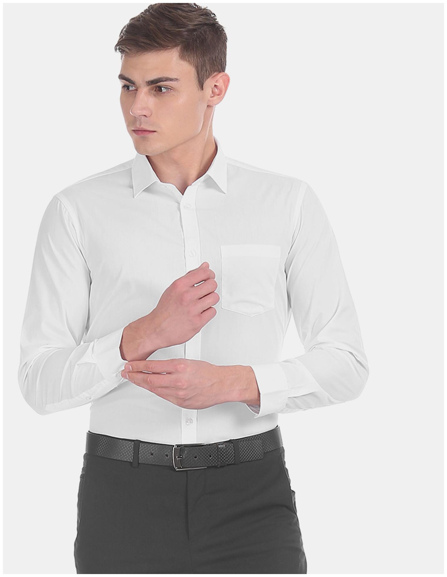 

Excalibur Men Super slim fit Formal Shirt - White